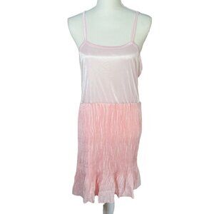 NWT Pretty Angel Ballerina Pink Satin Slip Dress Coquette Women's Size XL
